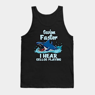 SHARK / SWIMMING: Swim Faster Gift Tank Top